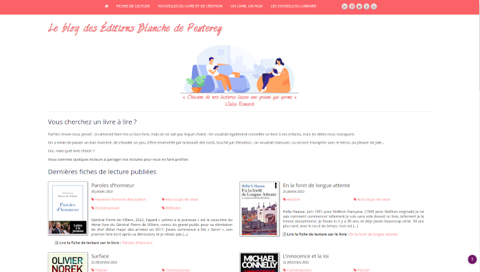 Le blog des Éditions Blanche de Peuterey